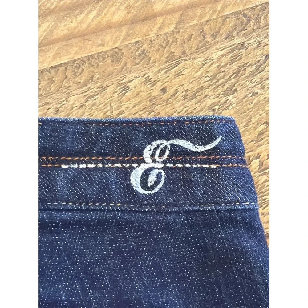Earnest Sewn Women's Mid Rise Flare Pintuck Leg  Denim Jeans Sz 27 (act 30X34.5)
